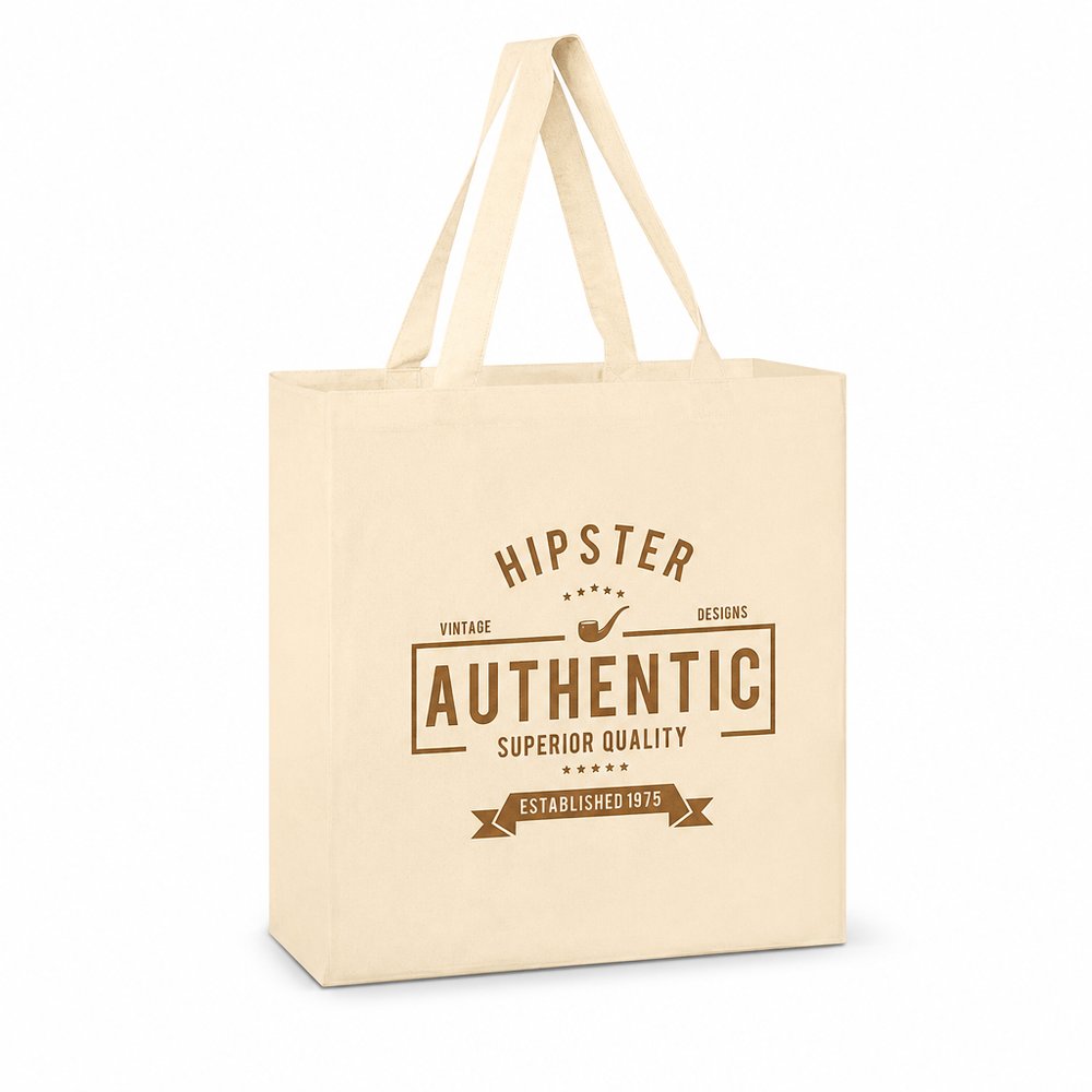 Eco Capri Cotton Tote Bag — Short Handle, Natural