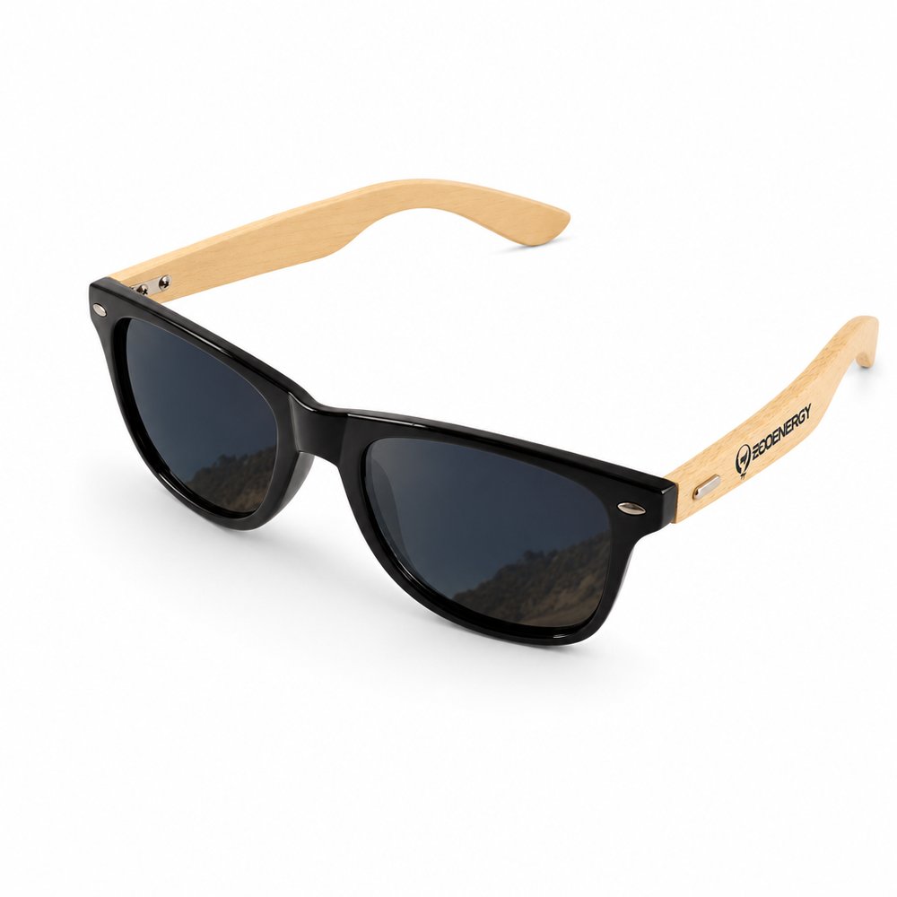 Bamboo Arm Sunglasses, Branded UV400 Eyewear