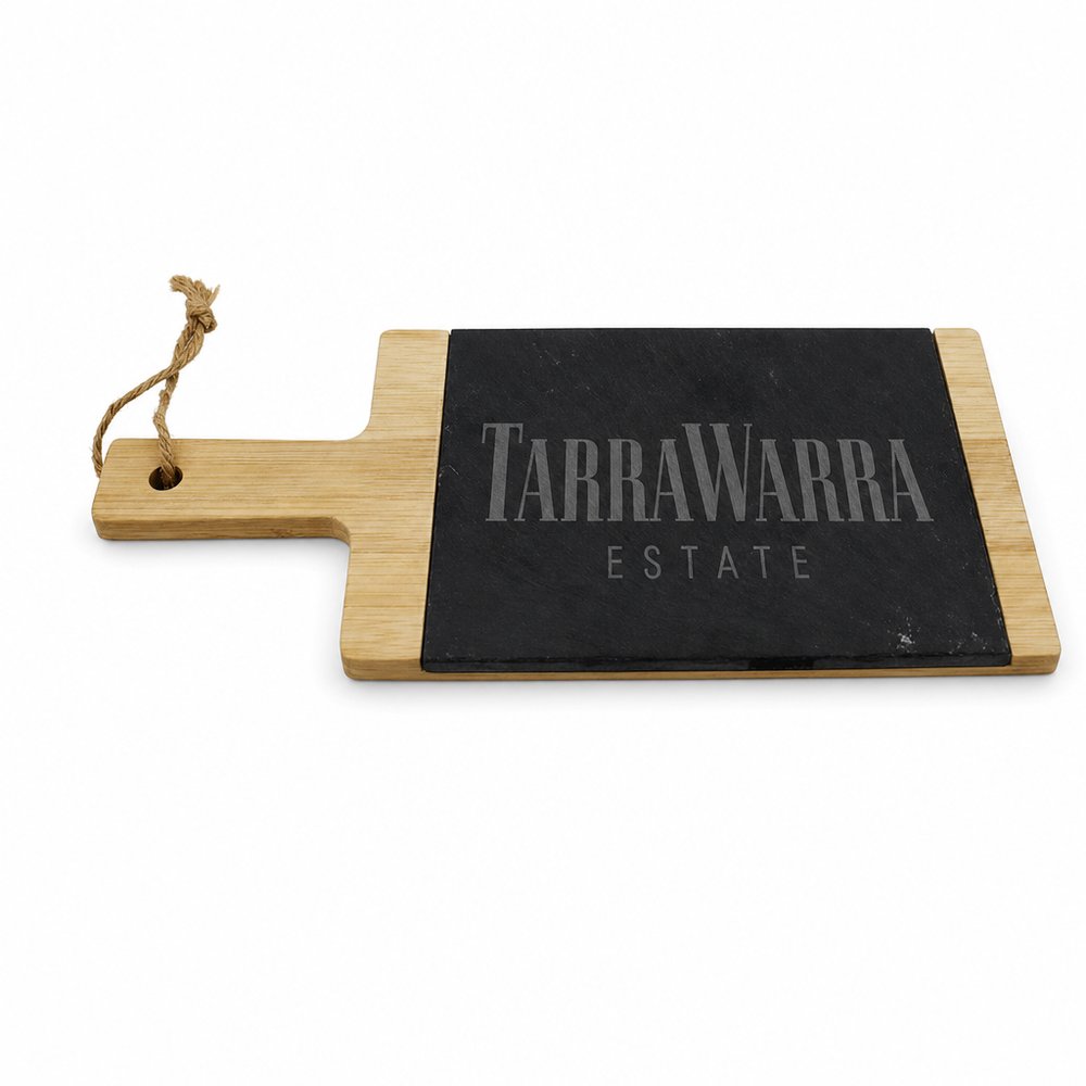 Branded Bamboo & Slate Serving Paddle Board