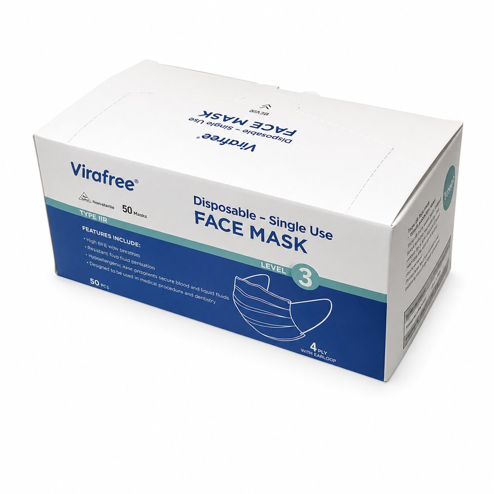 Virafree レベル3 サージカルマスク 大容量カートン