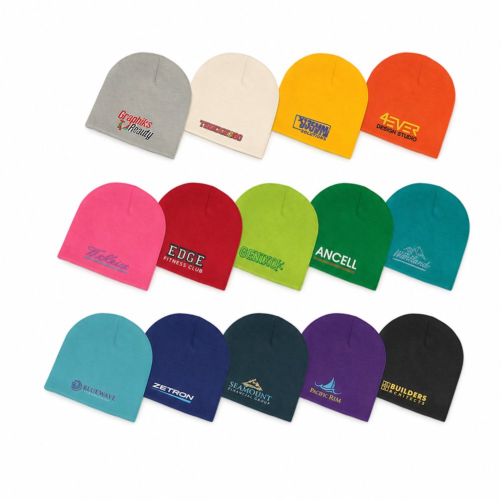 Custom Embroidered Beanies in 14 Colours
