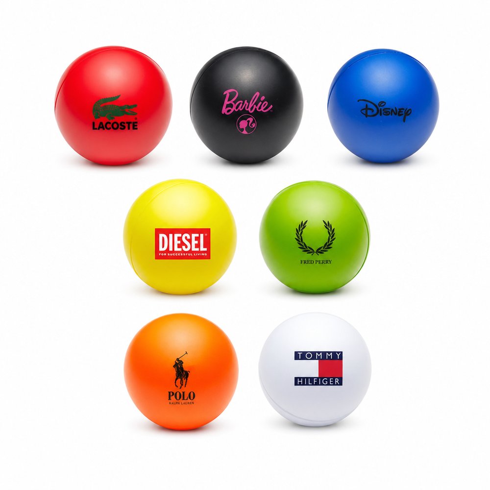 Branded Stress Balls — Round Squeeze Promo