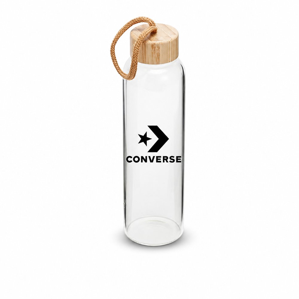 Branded Glass Drink Bottles with Bamboo Lids, 750ml
