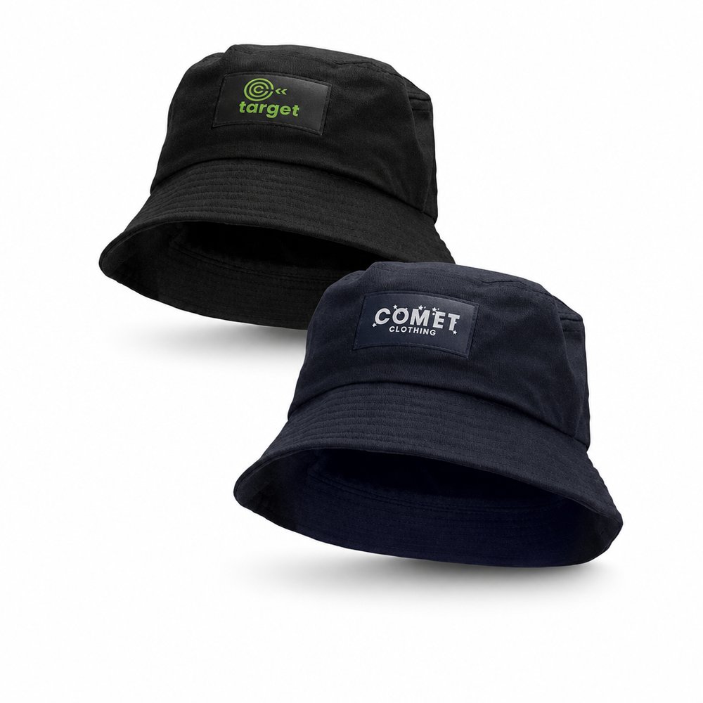 Branded Bucket Hat UPF50+ with Leather-Look Patch