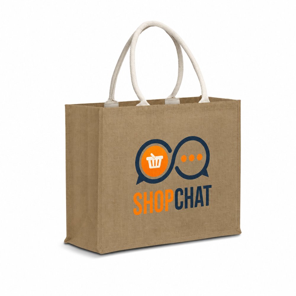Corn Starch Jute Tote Bag — 27L Branded Carrier