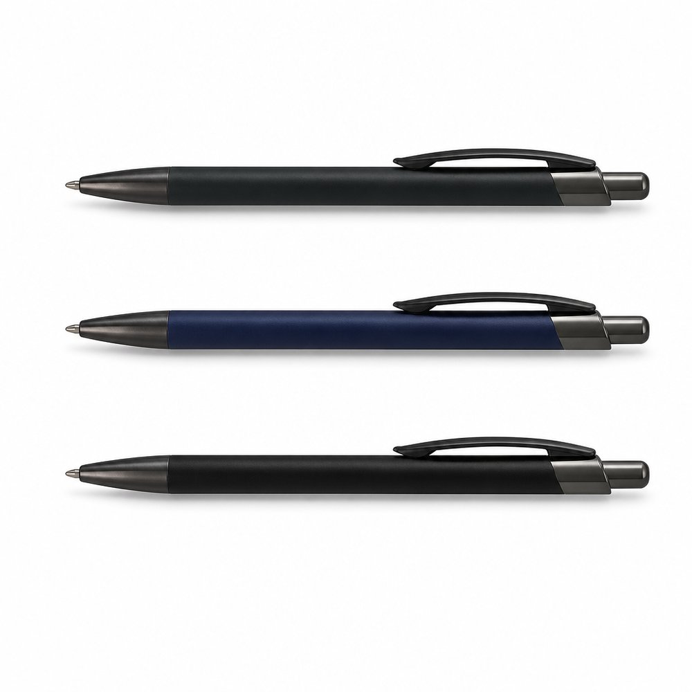 Retractable Aluminium Ballpoint Pens with Gunmetal Trim