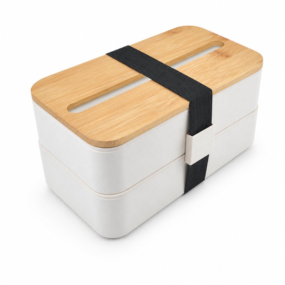 Stackable Bamboo Lunchbox with Phone Stand