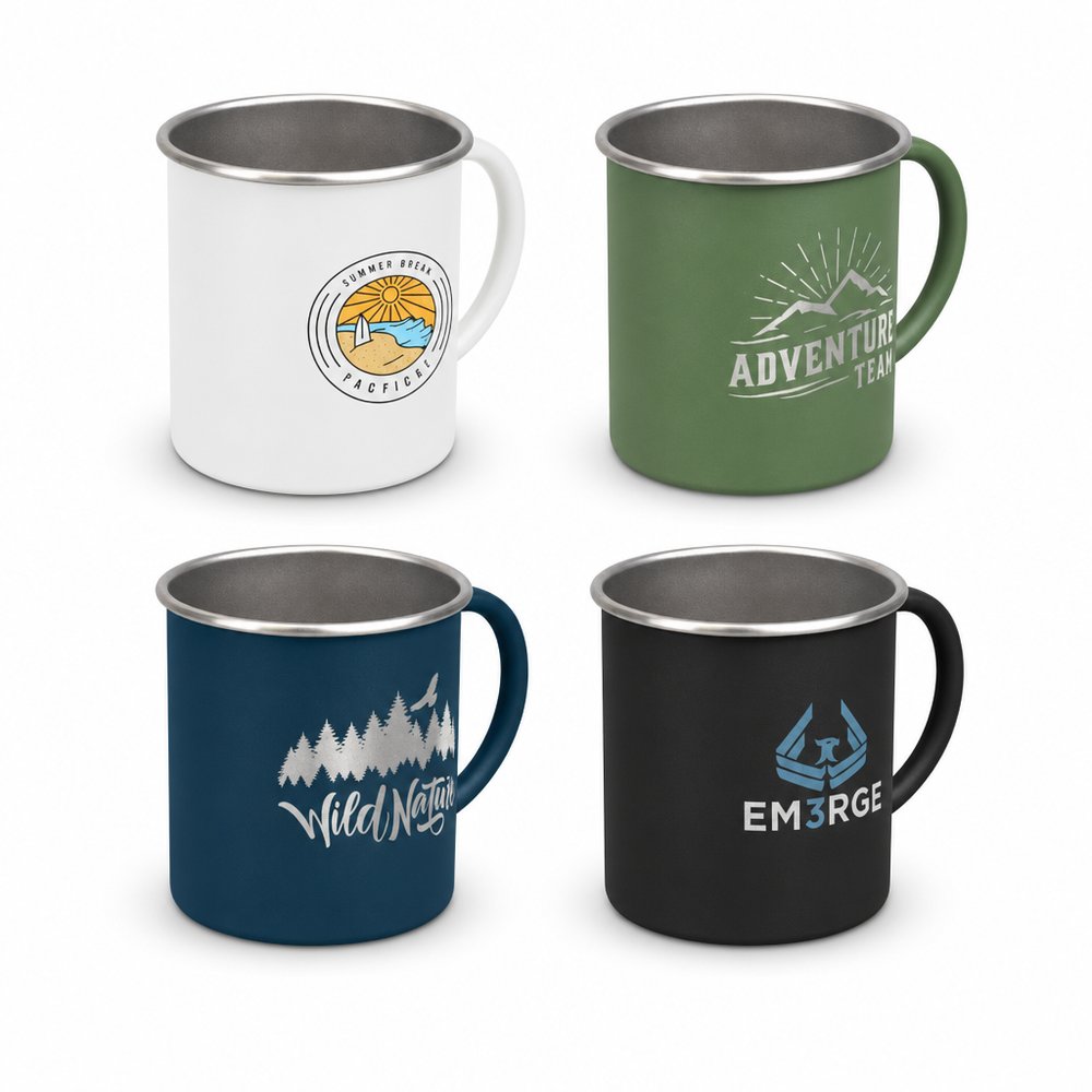 Powder Coated Camp Mug 350ml — Branded