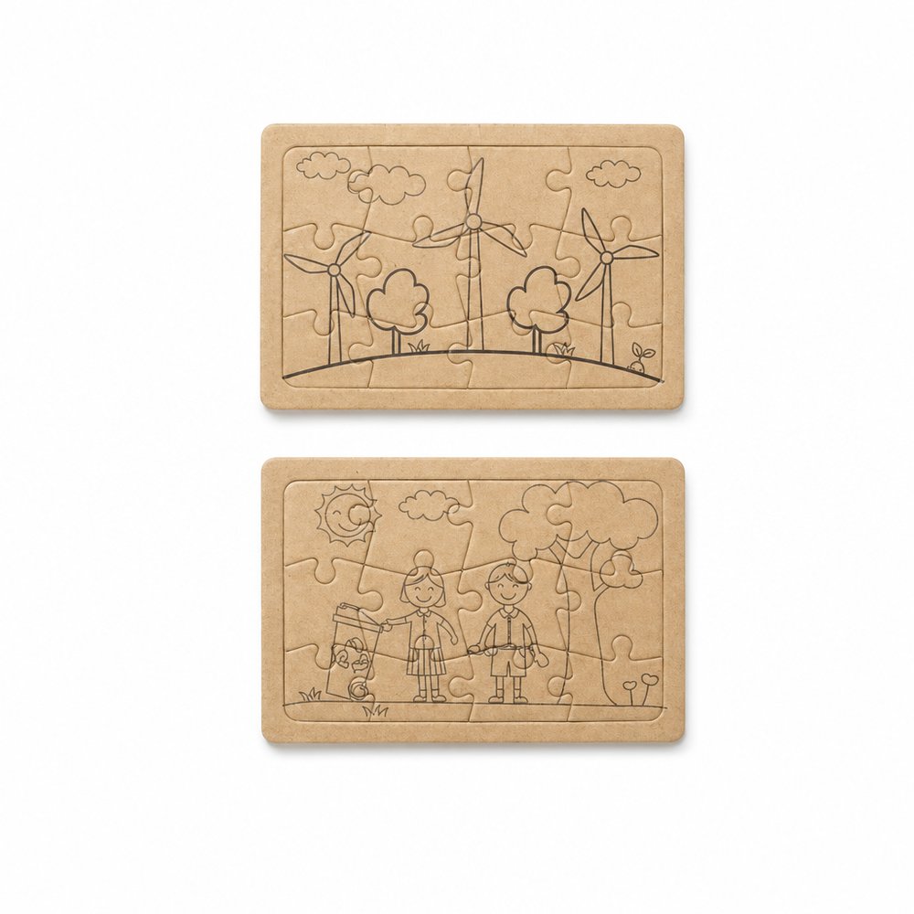 Recycled Cardboard Jigsaw Puzzle Set — Branded
