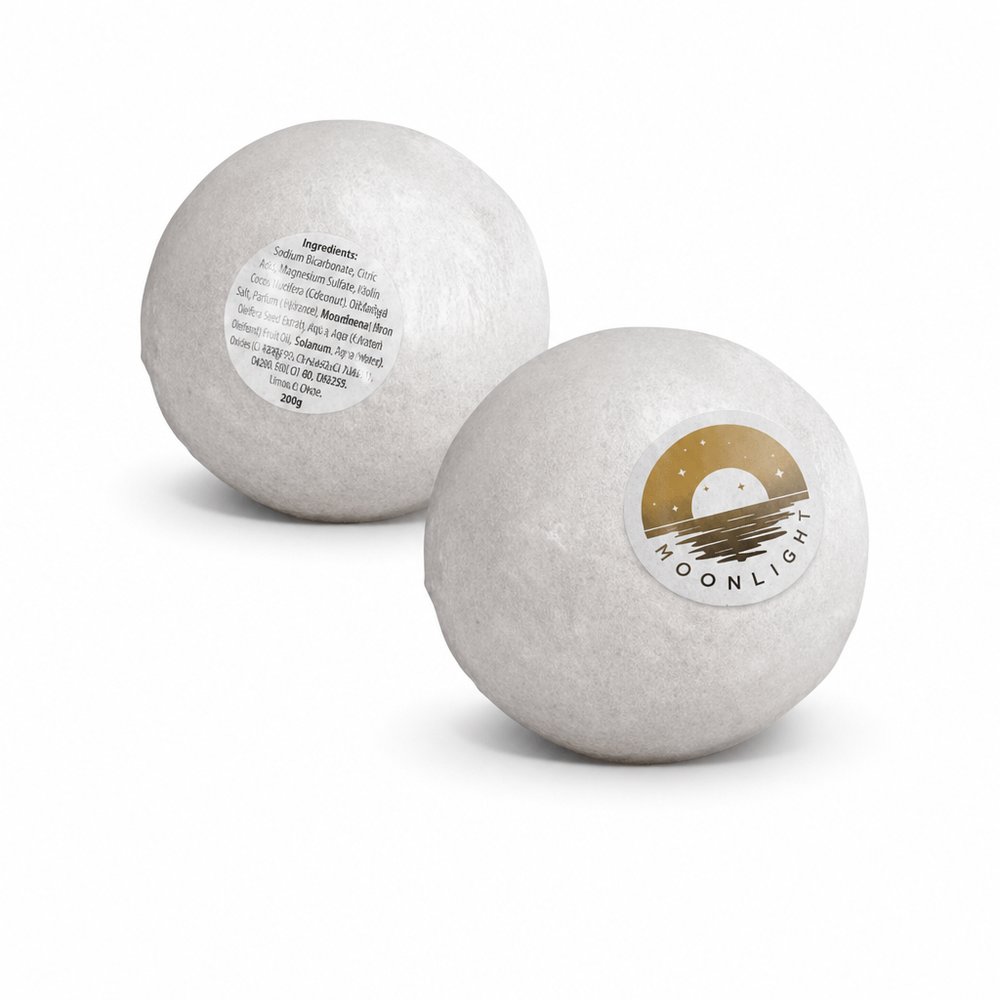 Branded Vanilla Bath Bombs — 200g Custom Wellness Gift