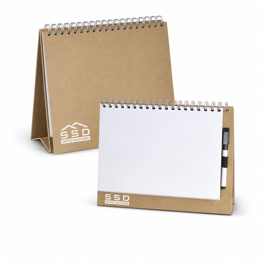 Wiro-Bound Whiteboard Notebook with Kraft Cover