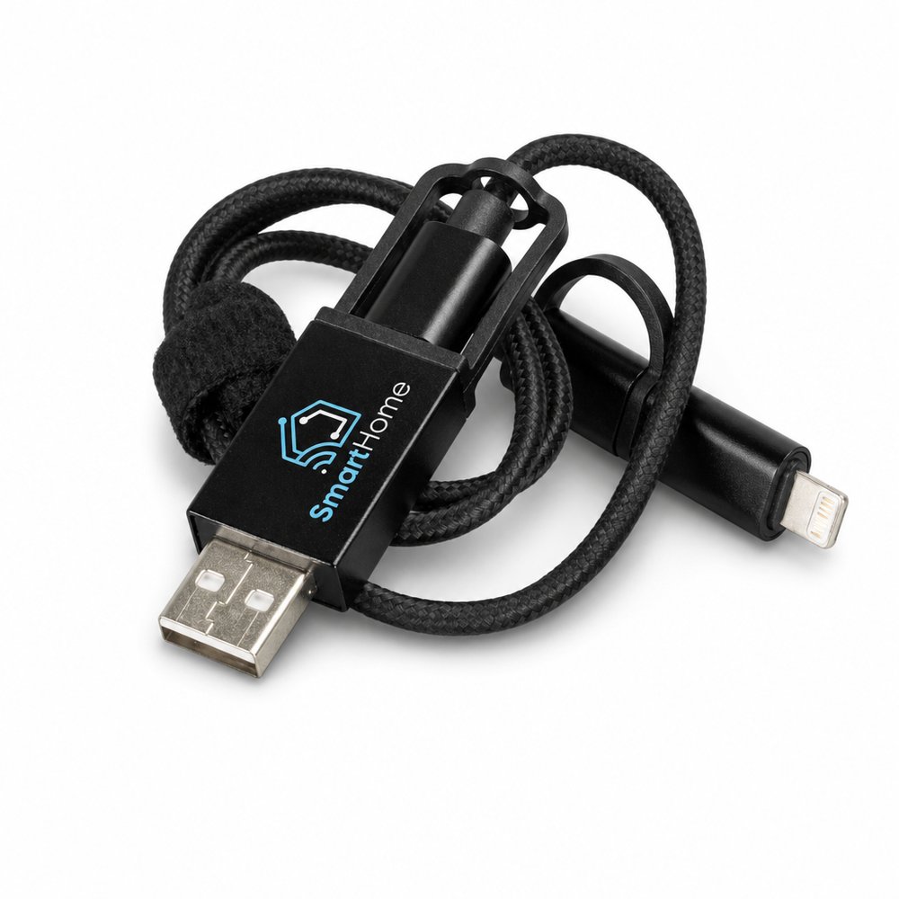 Braided Type-C Charging Cable with Multi Adaptors