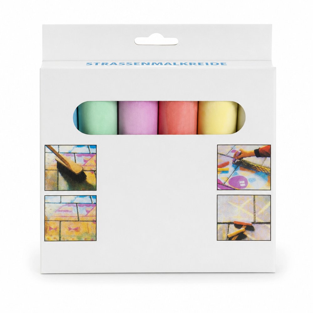 Sidewalk Chalk Set in Branded Cardboard Box