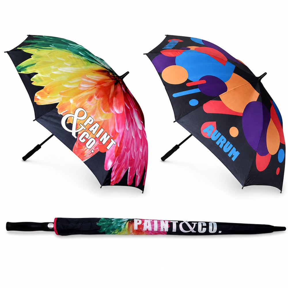 Full Colour Golf Umbrella with Pouch — Custom Printed