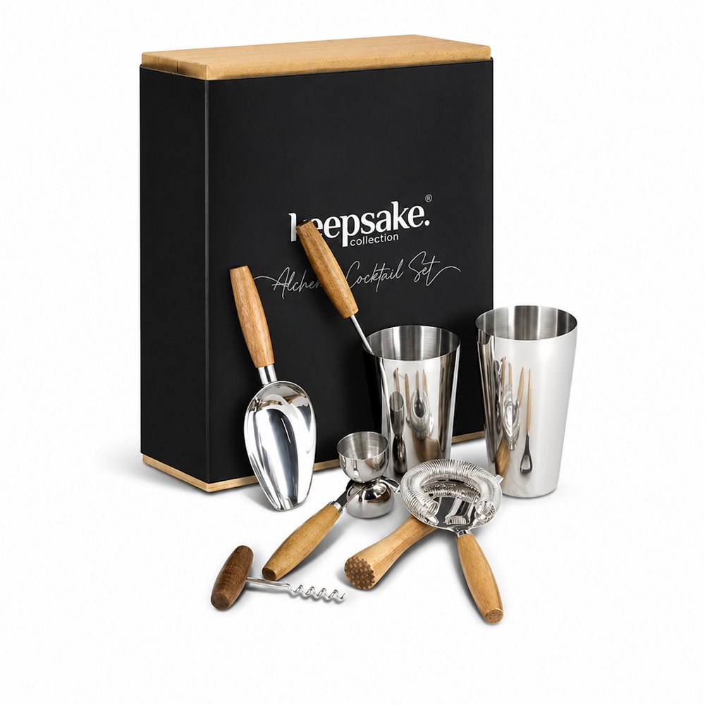 Keepsake Stainless Steel Cocktail Set — Engraved Bar Tools
