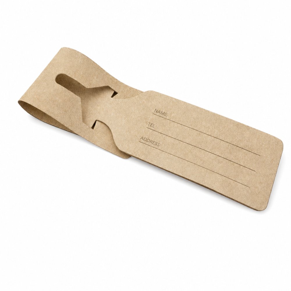 Kraft Paper Luggage Tags — Custom Branded Eco Travel Tags