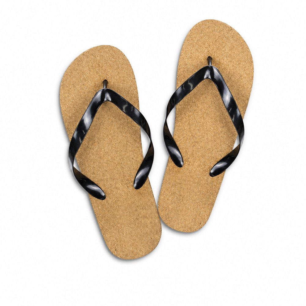 Custom Cork Thongs with Branded Sole Print