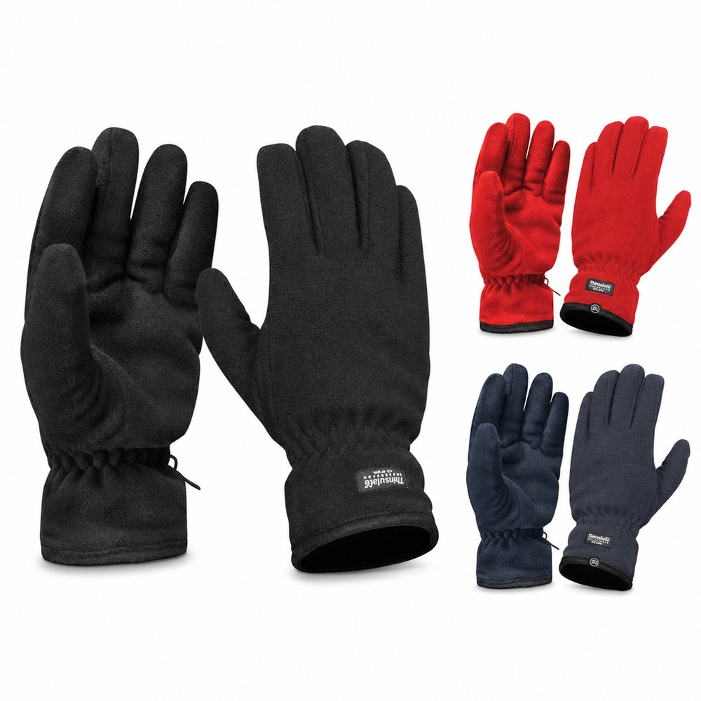 Branded Fleece Gloves with Thinsulate Insulation