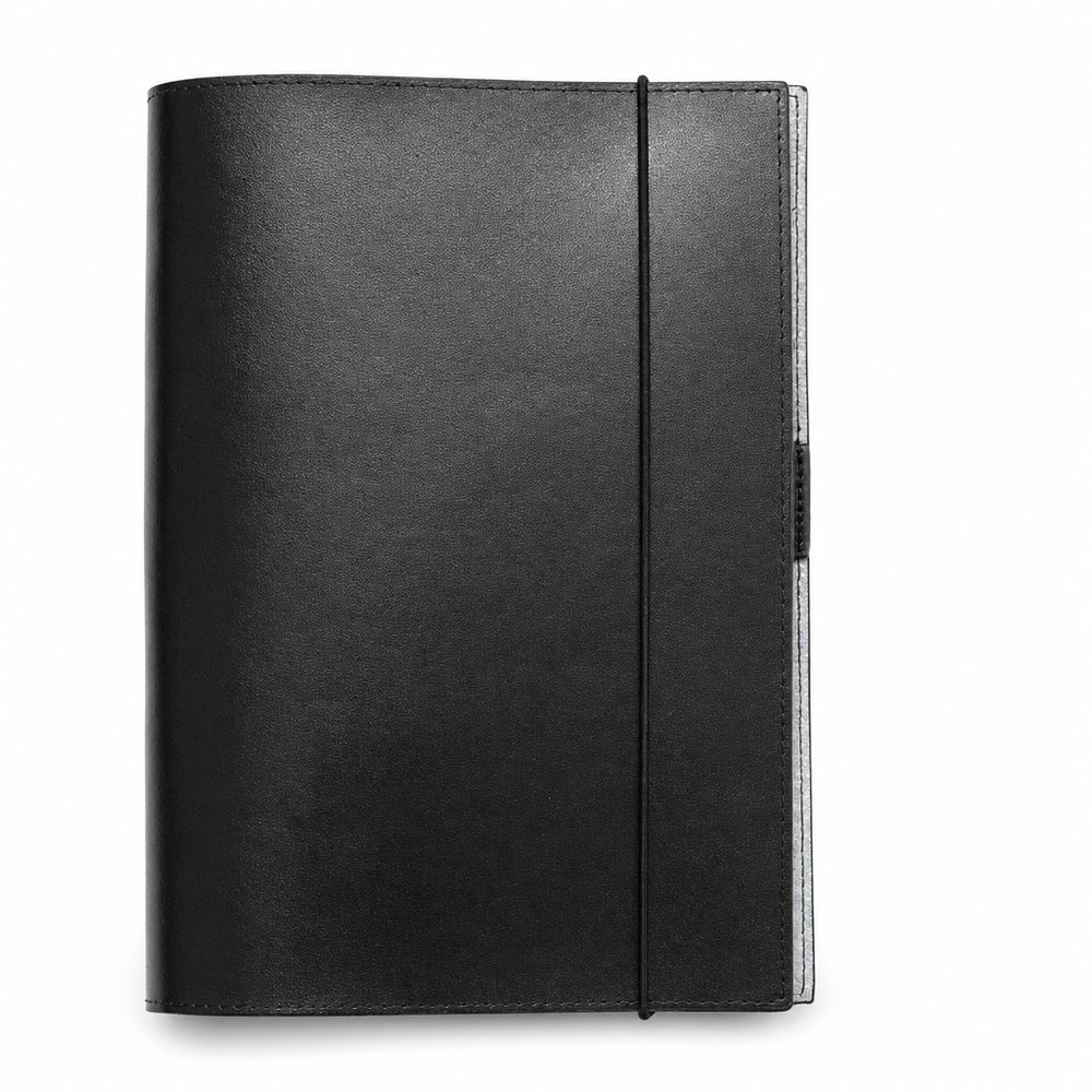 A5 Recycled Leather Notebooks — Refillable, Debossed