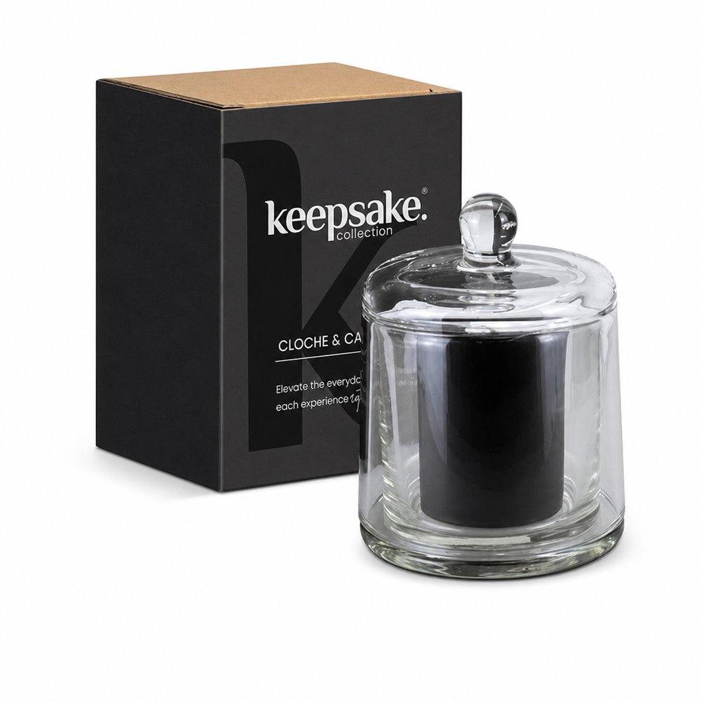 Branded Cloche & Soy Candle Gift Set