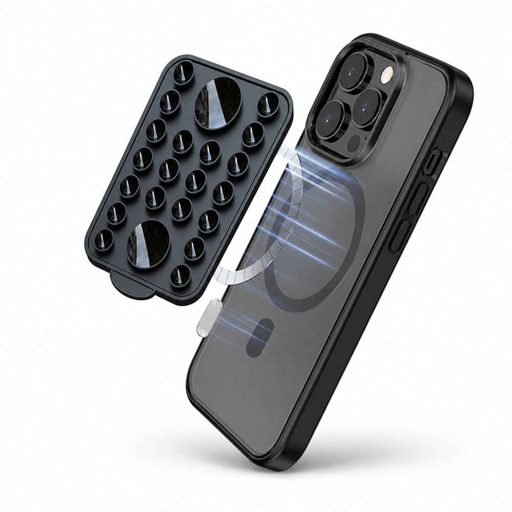 Magnetic Suction Cup Phone Holder, Branded