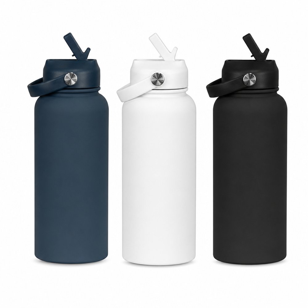 Stainless Steel Rubber Coated Bottles (1L)