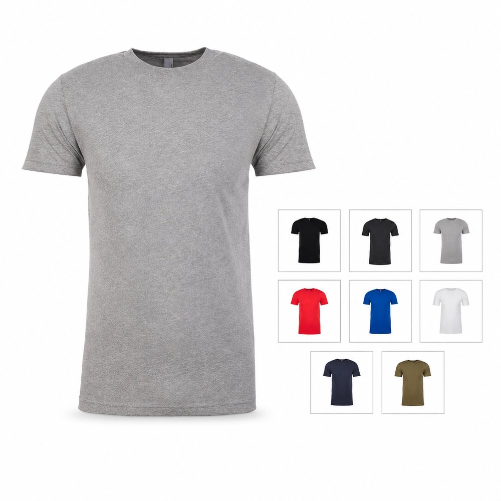 Branded Mens Fitted T-Shirts — CVC Crew Neck