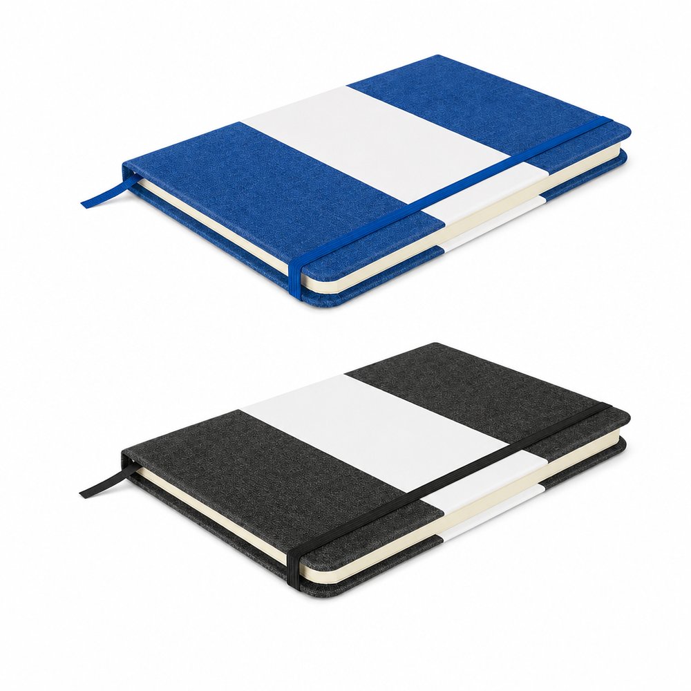 Heather Faux Leather A5 Notebook — Branded