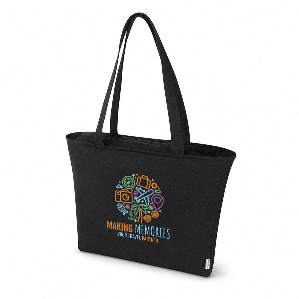 Recycled Zip Tote Bags (500gsm)