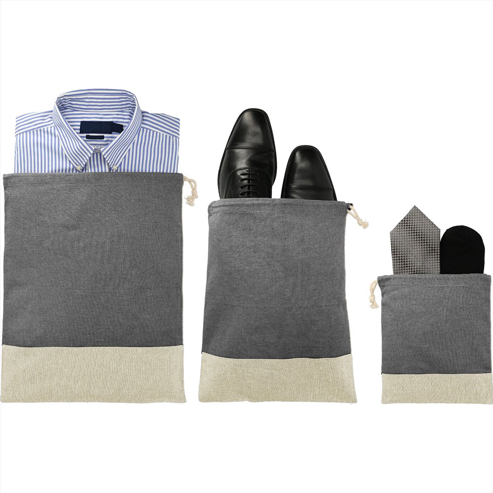 Split Reisetaschen-Set aus recycelter Baumwolle