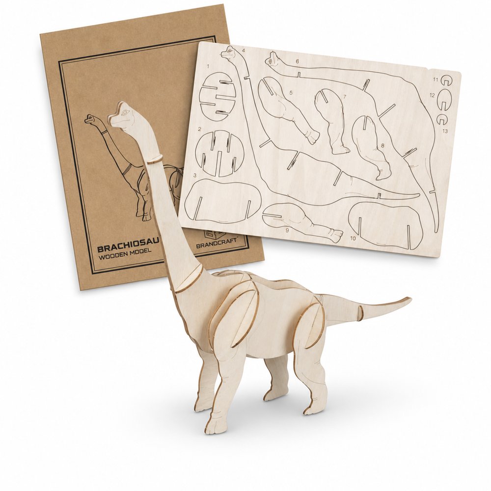 Wooden Brachiosaurus Model Kit — Eco Branded Gift