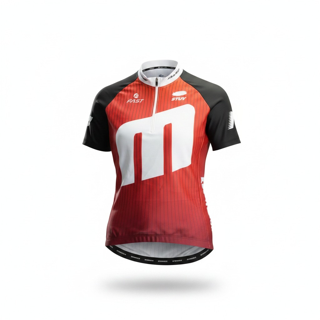 Womens Performance Cycling Jersey with Reflective Strip