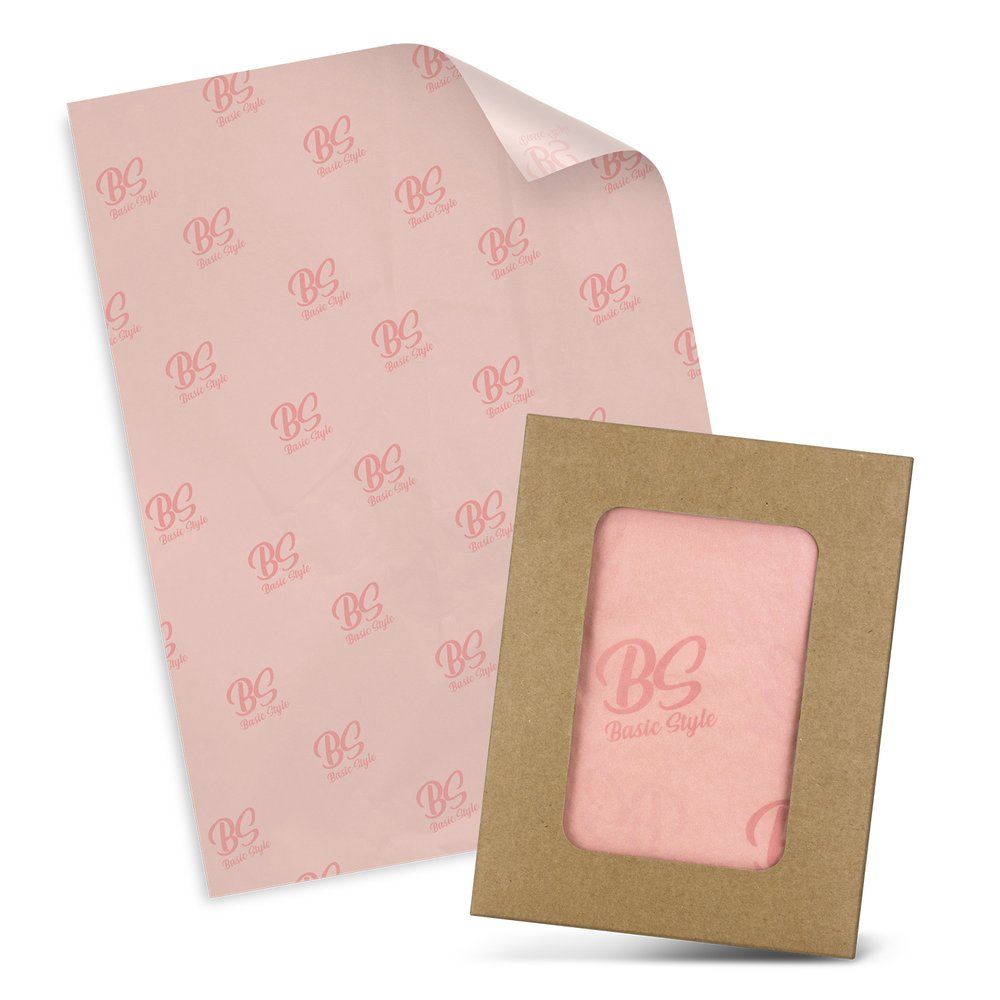 Branded Tissue Paper in Kraft Window Envelope