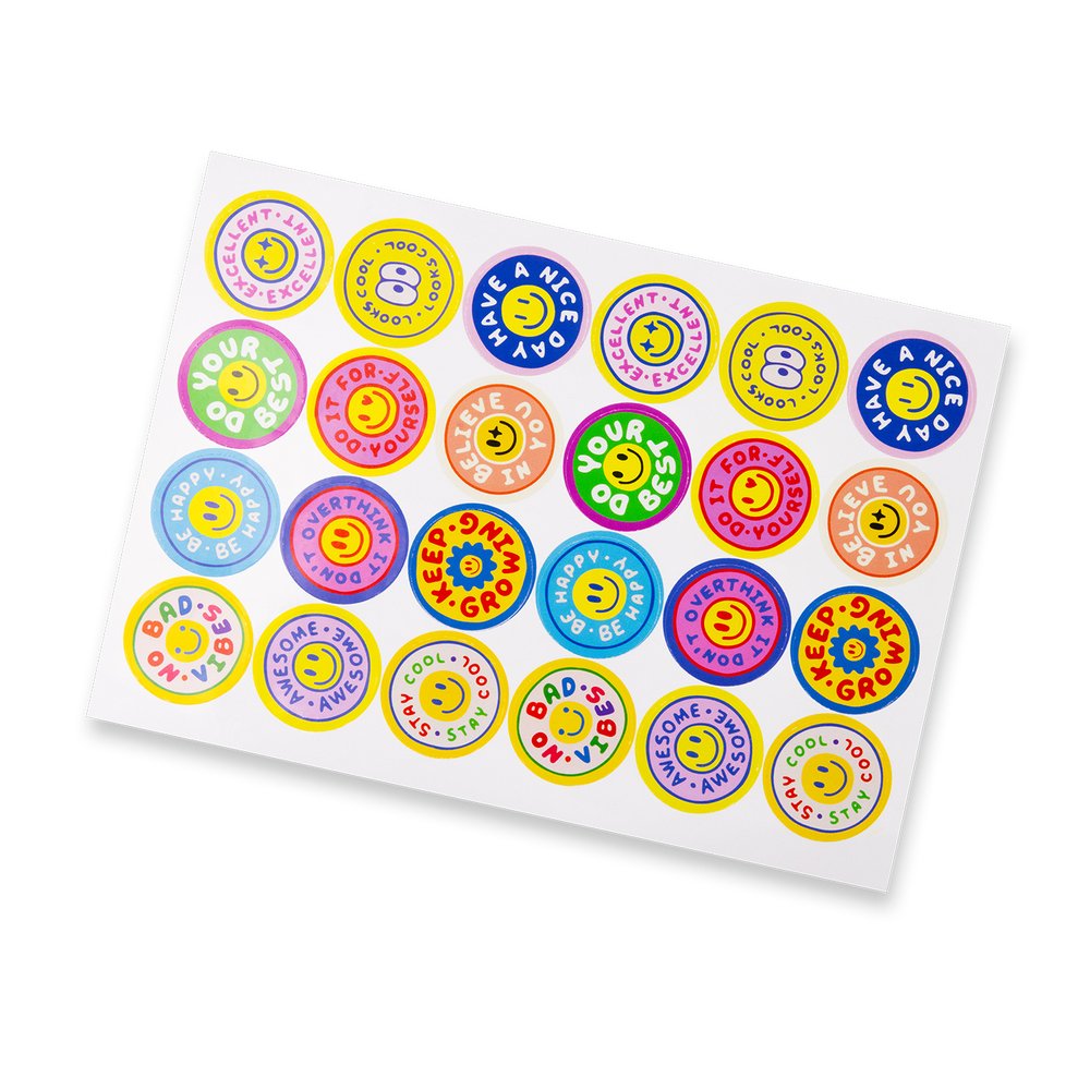 Gloss Circle Sticker Sheet 44mm