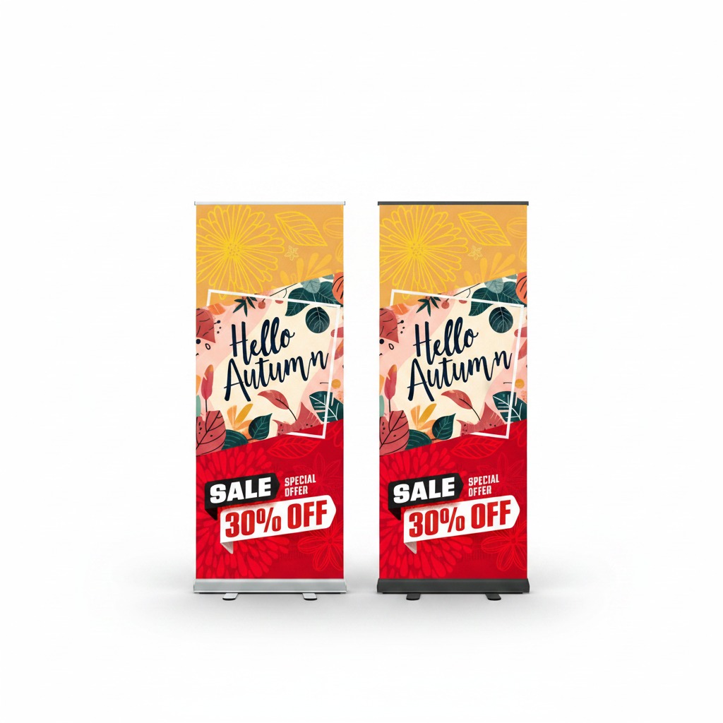 Satin Block-Out Pull-Up Banner Stand