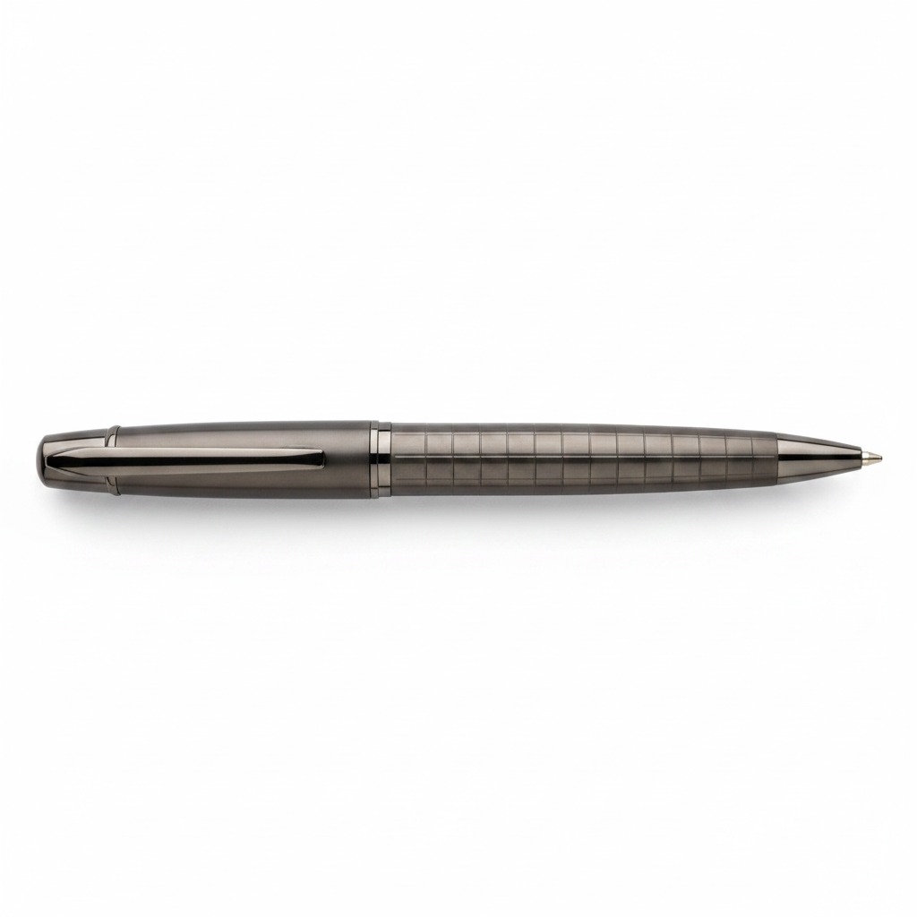 Grid Twist Ballpen — Metal with Chrome Trim