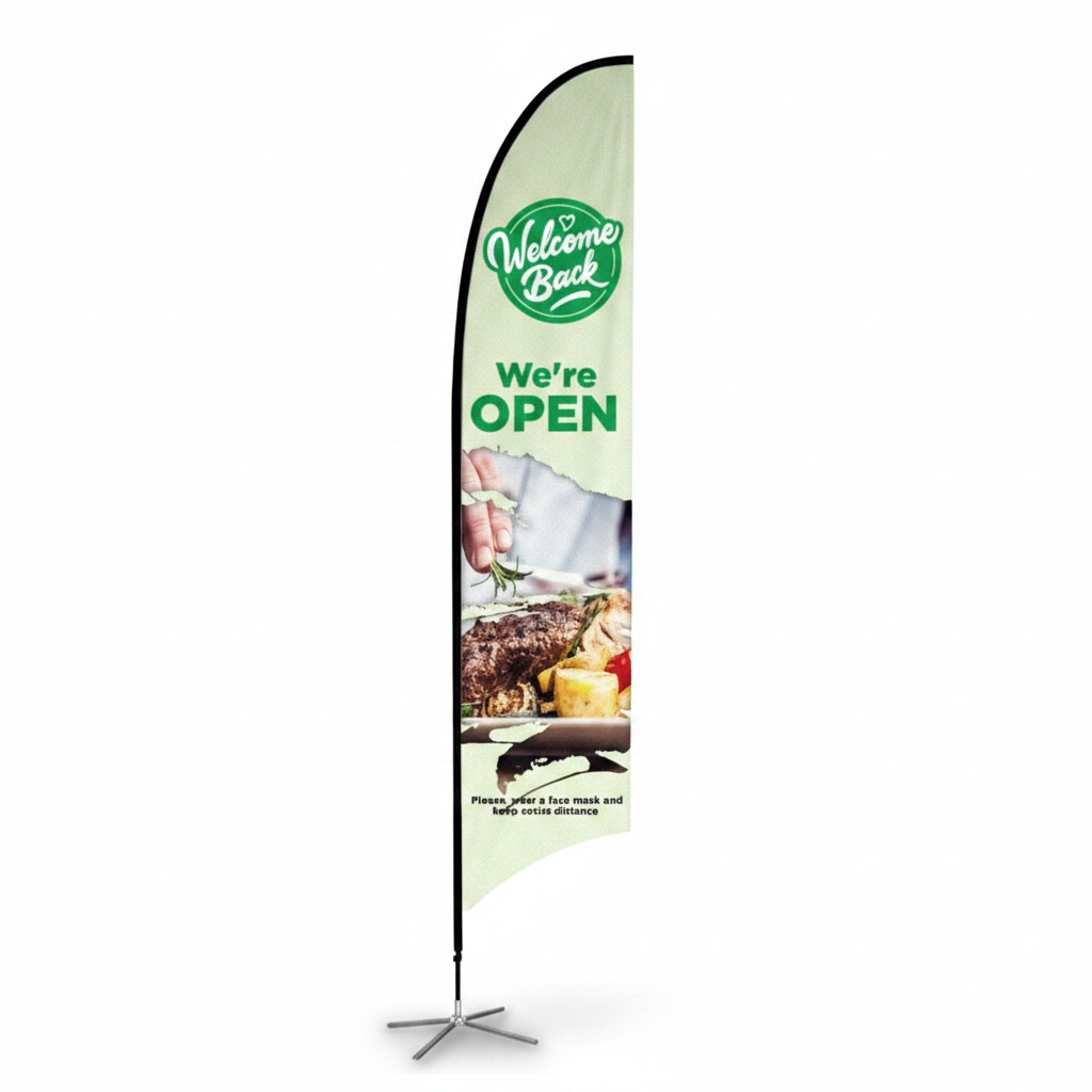 Large Event Feather Flag Display System