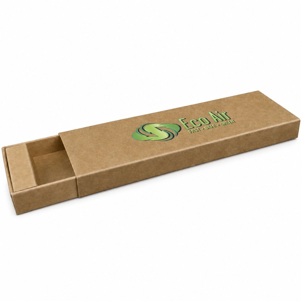 Kraft Sliding Gift Box with Engraved Logo
