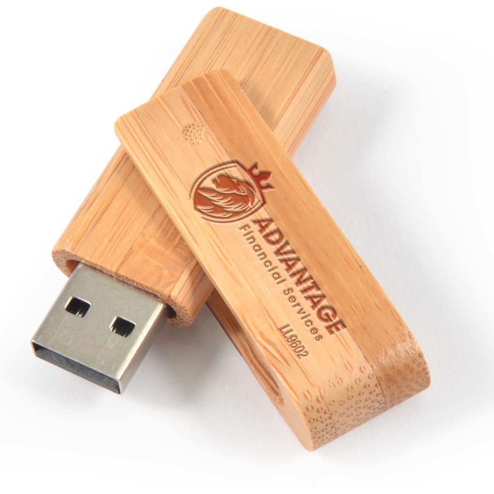 Bamboo USB Flash Drive 4GB Swivel