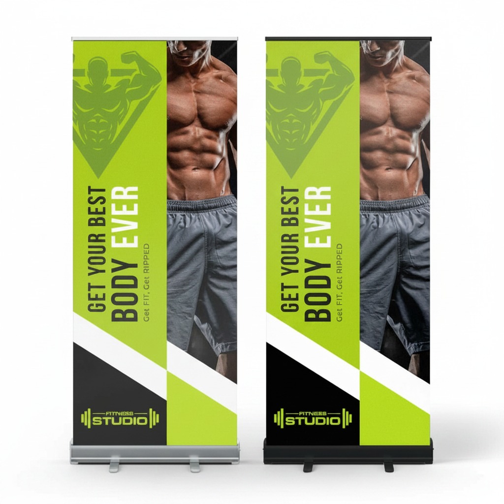 Premium Pull Up Banner — Block-Out Satin