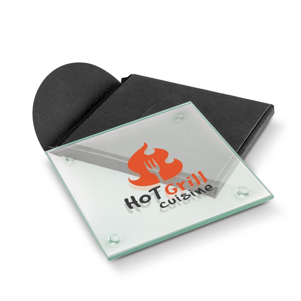 Venice Square Glass Coaster with Presentation Sleeve