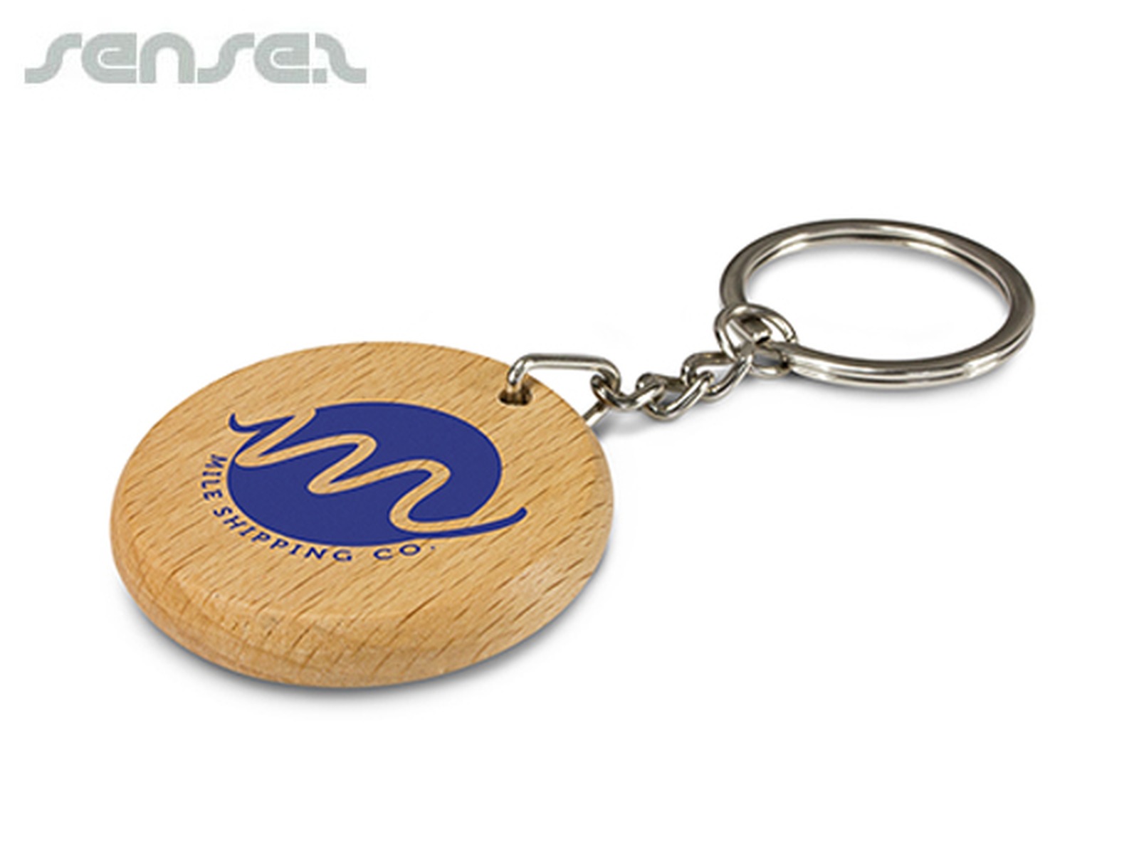 Oak Wooden Keychains (Round)