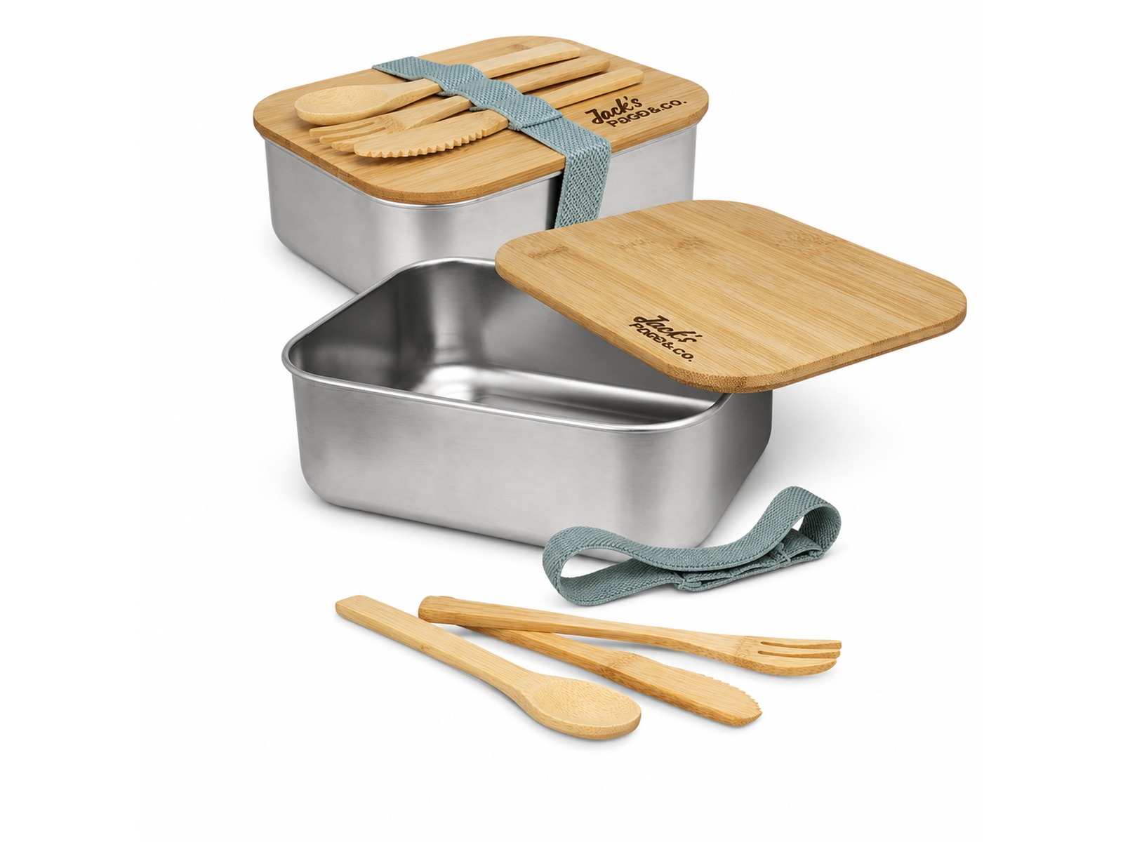 Eco Stainless Steel & Bamboo Lunch Boxes